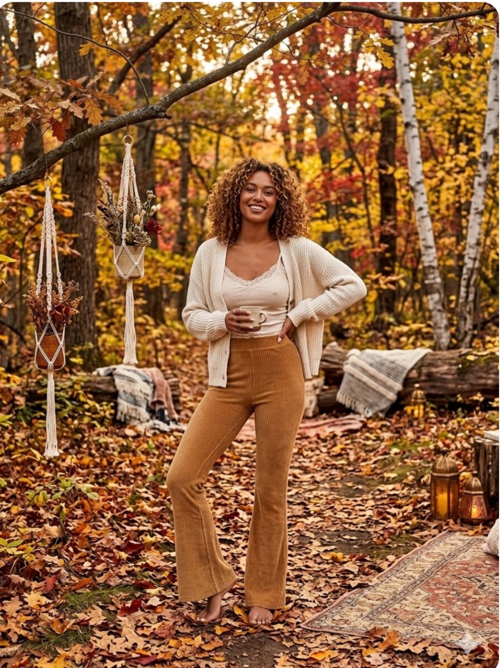 Aerie Groove-On Ribbed Velour Flare Pants
Rusty Tan XL Corduroy Style High Rise